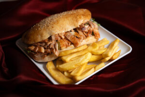 Burger option on DNR's menu, suitable for kids